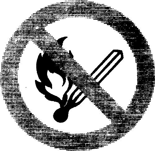 Smoking and naked flames forbidden