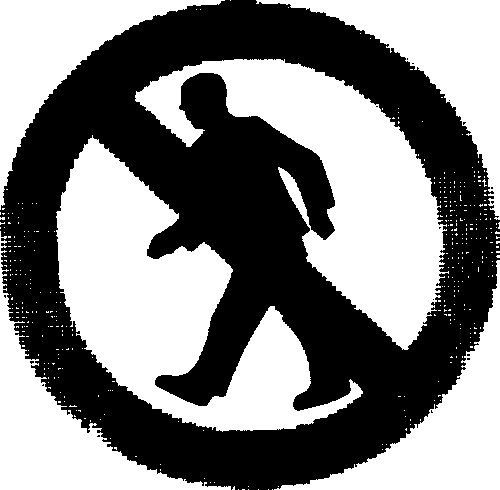 No access for pedestrians
