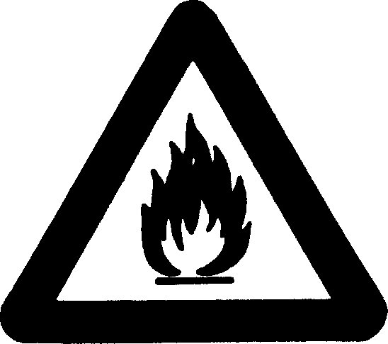 Flammable material or high temperature