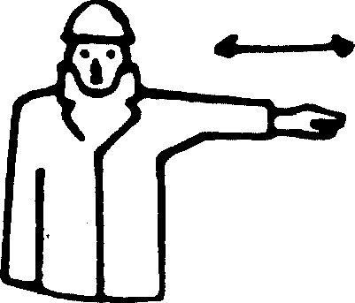 HORIZONTAL DISTANCE the hands indicate the relevant distance